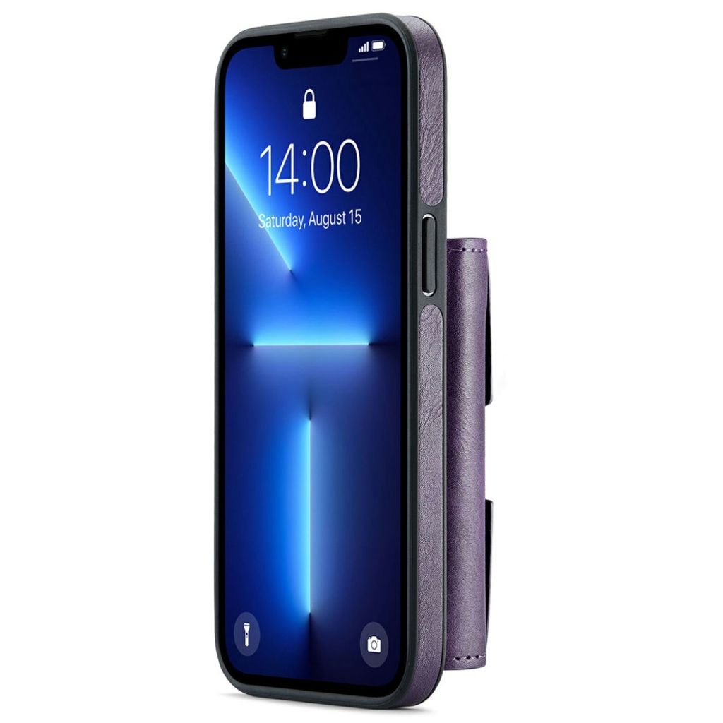 DG.MING iPhone 13 Pro Max Lompakkokuori Magneettinen - Violetti