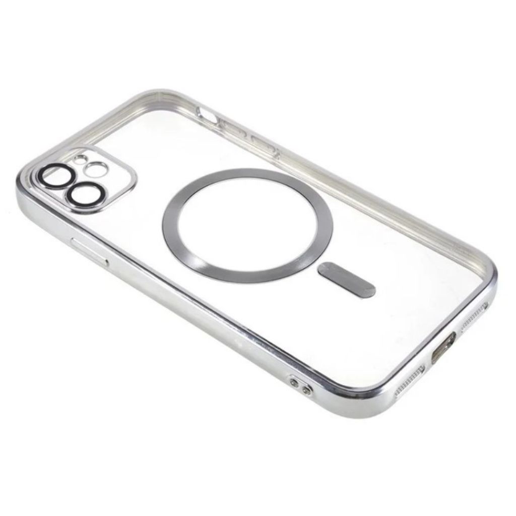 iPhone 11 Magneettinen Kuori TPU + Näytönsuoja – Hopea