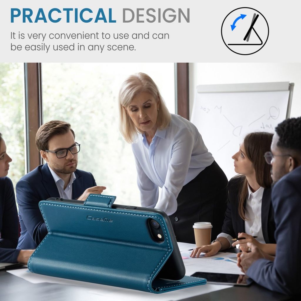 CASEME iPhone 6/6s/7/8/SE 2020/2022 Fodral med Kortfack - Blå