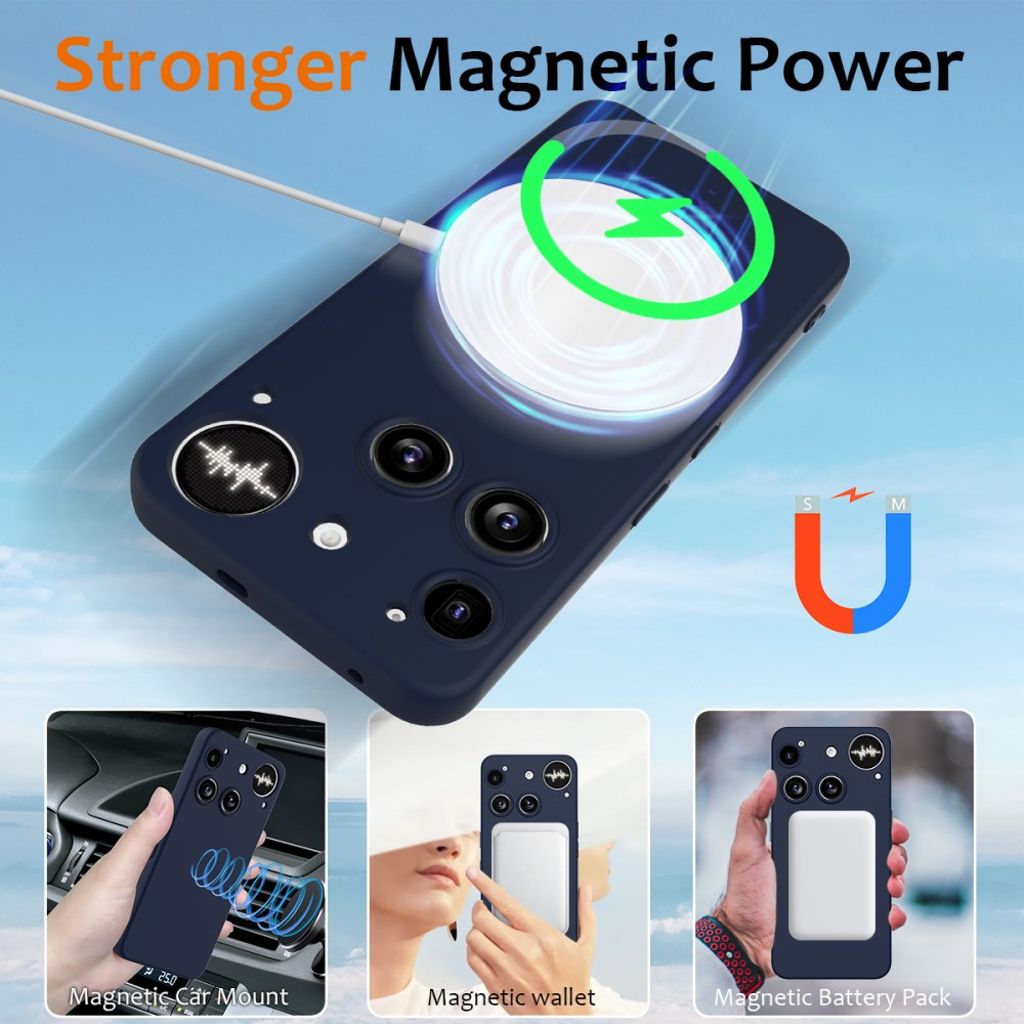 Nothing Phone (3) 5G Liquid Silicone MagSafe Compatible Case - Dark Blue