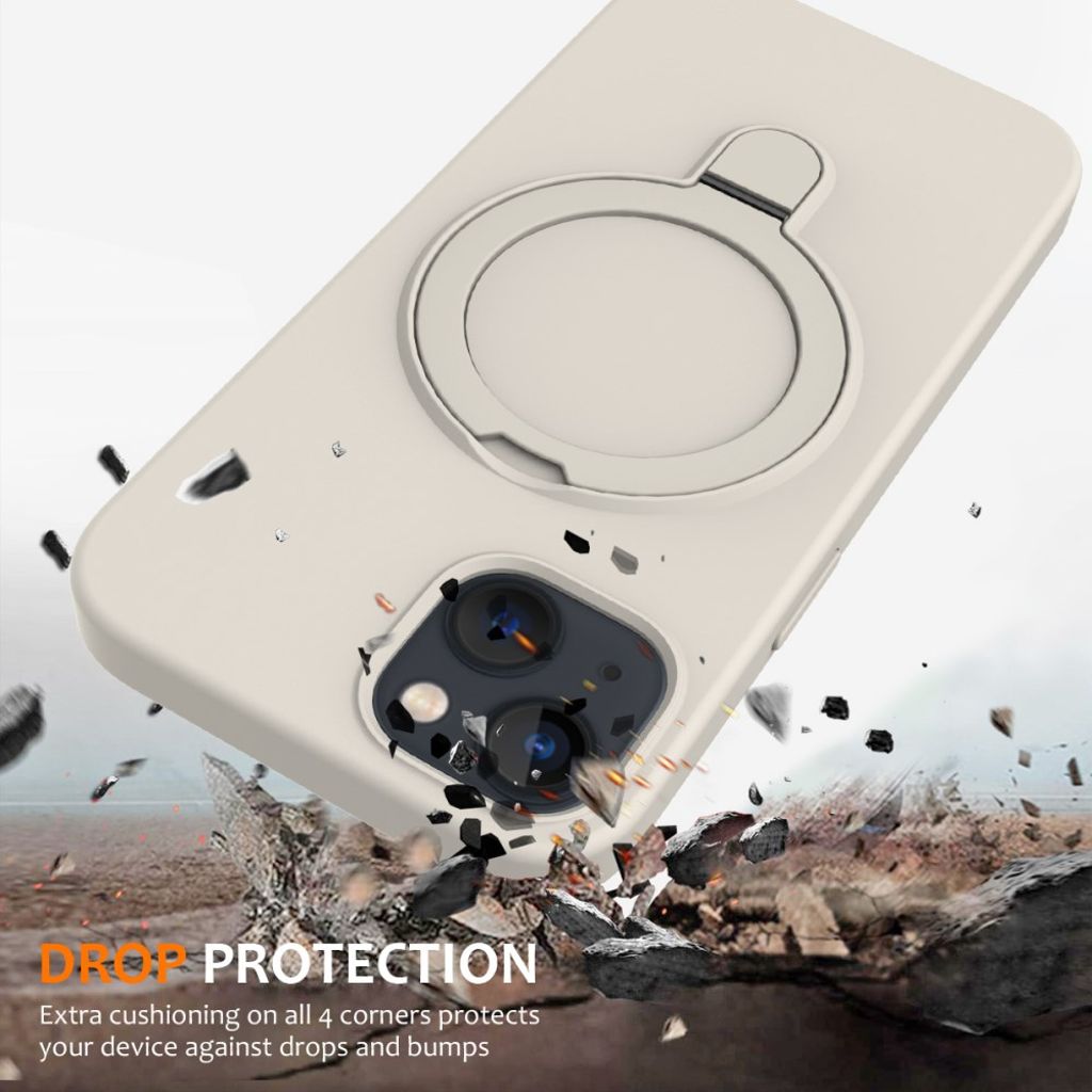 iPhone 14 MagSafe Kuori Sormusteline – Antiikinvalkoinen