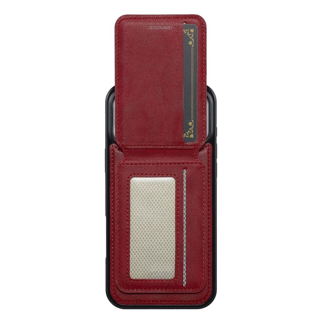 iPhone 18 Pro/17 Pro MagSafe Kuori irrotettavalla Kortin haltija - Punainen