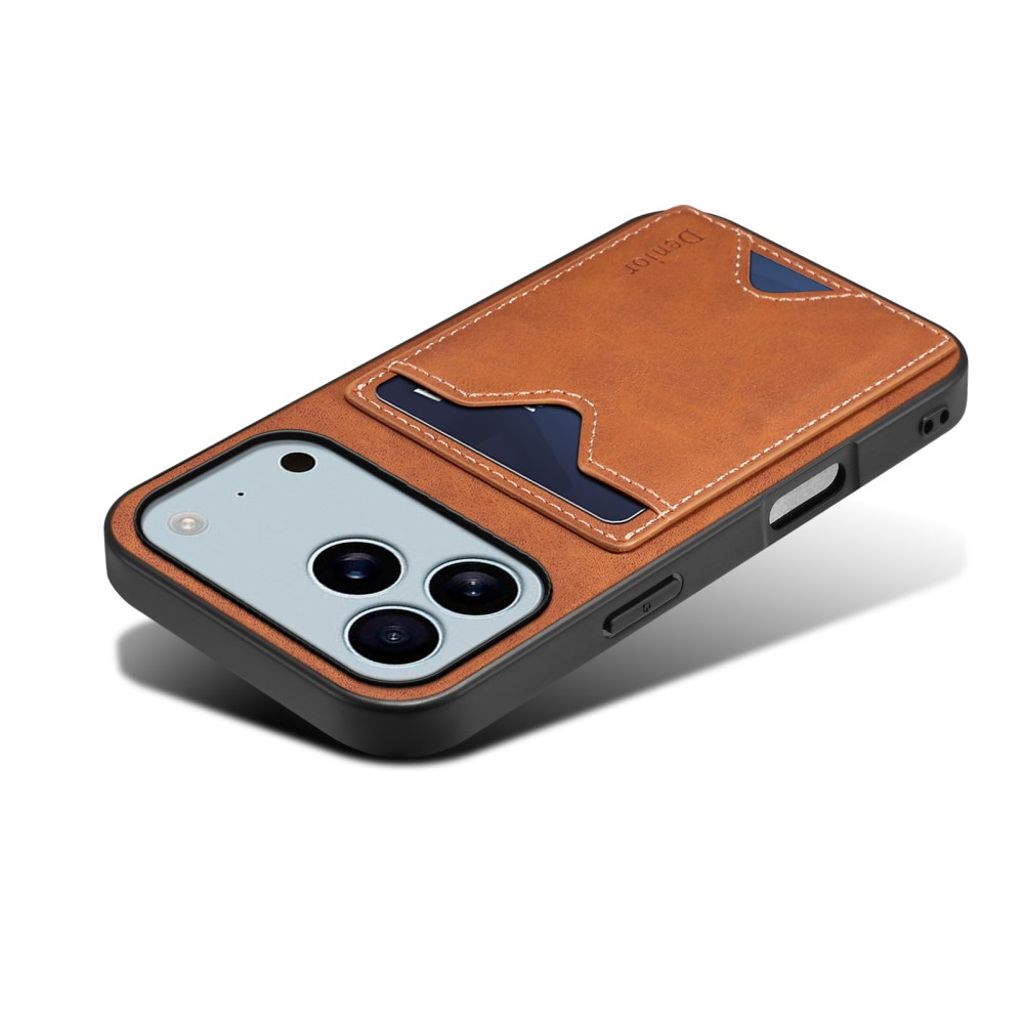 DENIOR iPhone 17 Pro Max Case with Stand - Brown