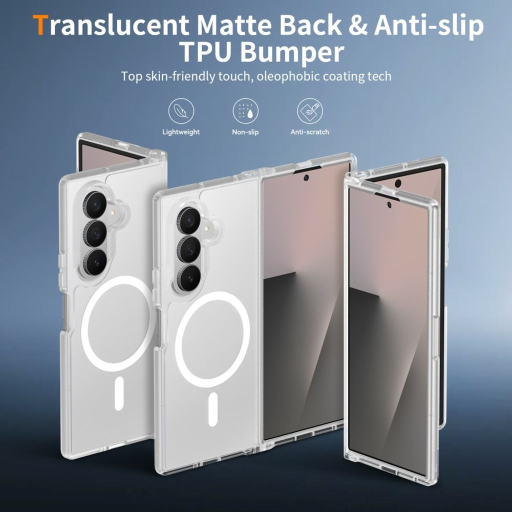 Samsung Galaxy Z Fold8 Ultra MagSafe cover med akrylbagside - Gennemsigtig
