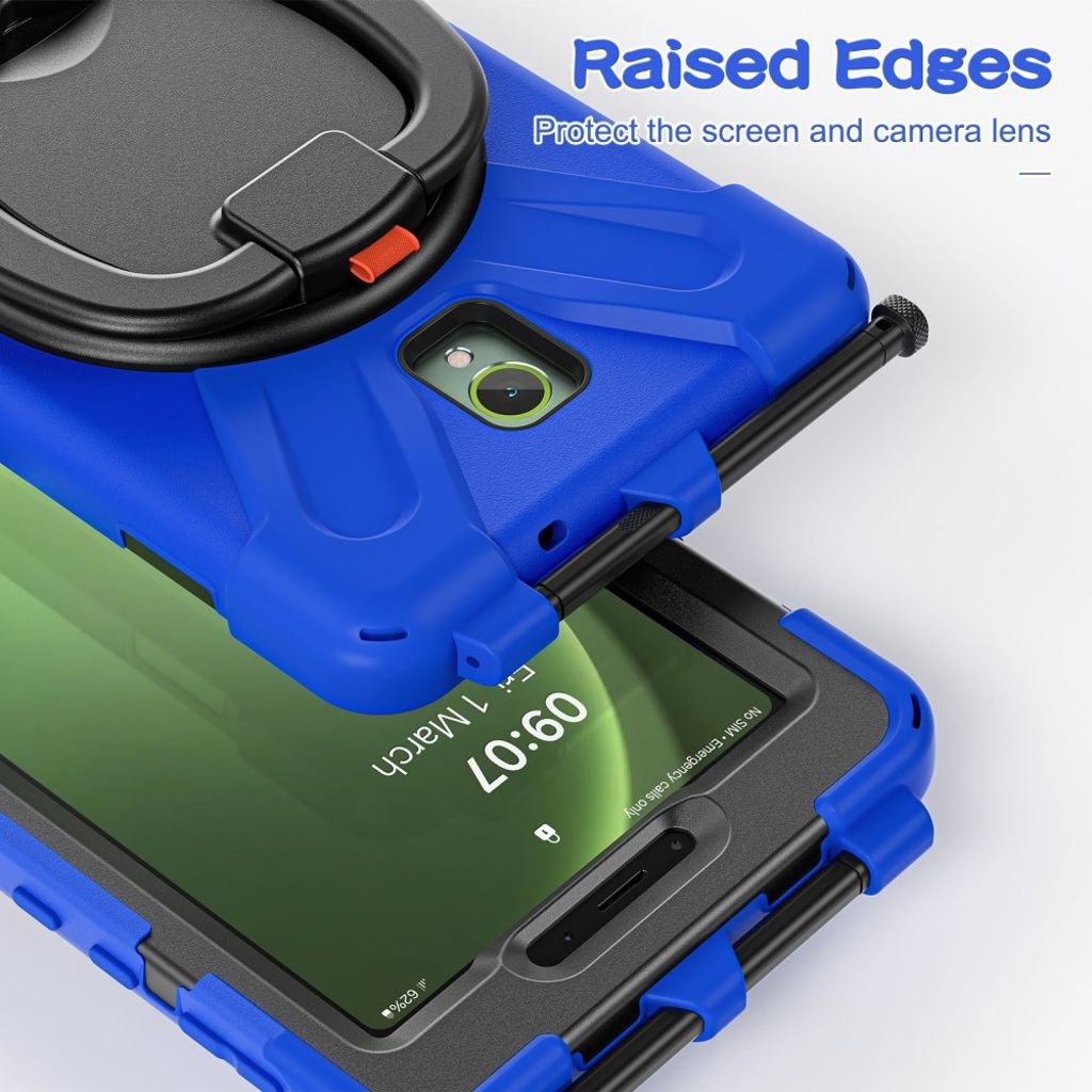 Samsung Galaxy Tab Active5 Case with Hand grip - Blue, Black