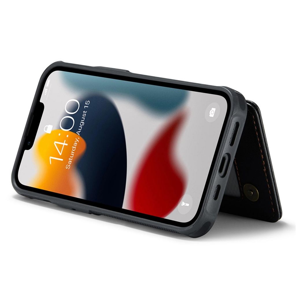 iPhone 13 CASEME C22 Lompakkokuori RFID-estävällä – Musta