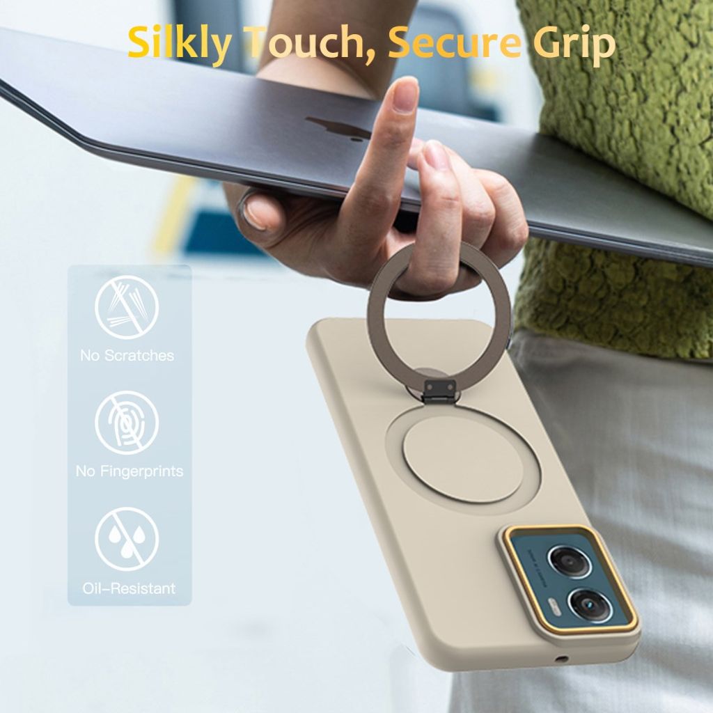 Motorola Moto G06 Power 4G/Moto G06 4G Deksel MagSafe-Ring - Aprikos