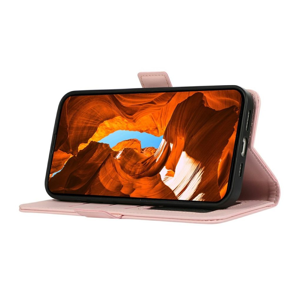 ABEEL Google Pixel 11/Pixel 11 Pro RFID-blokerende Flip Cover - Lyserød