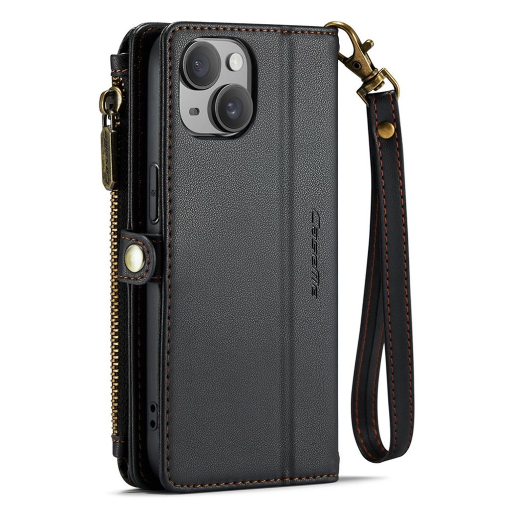 CASEME iPhone 15 Wallet Cover - Black