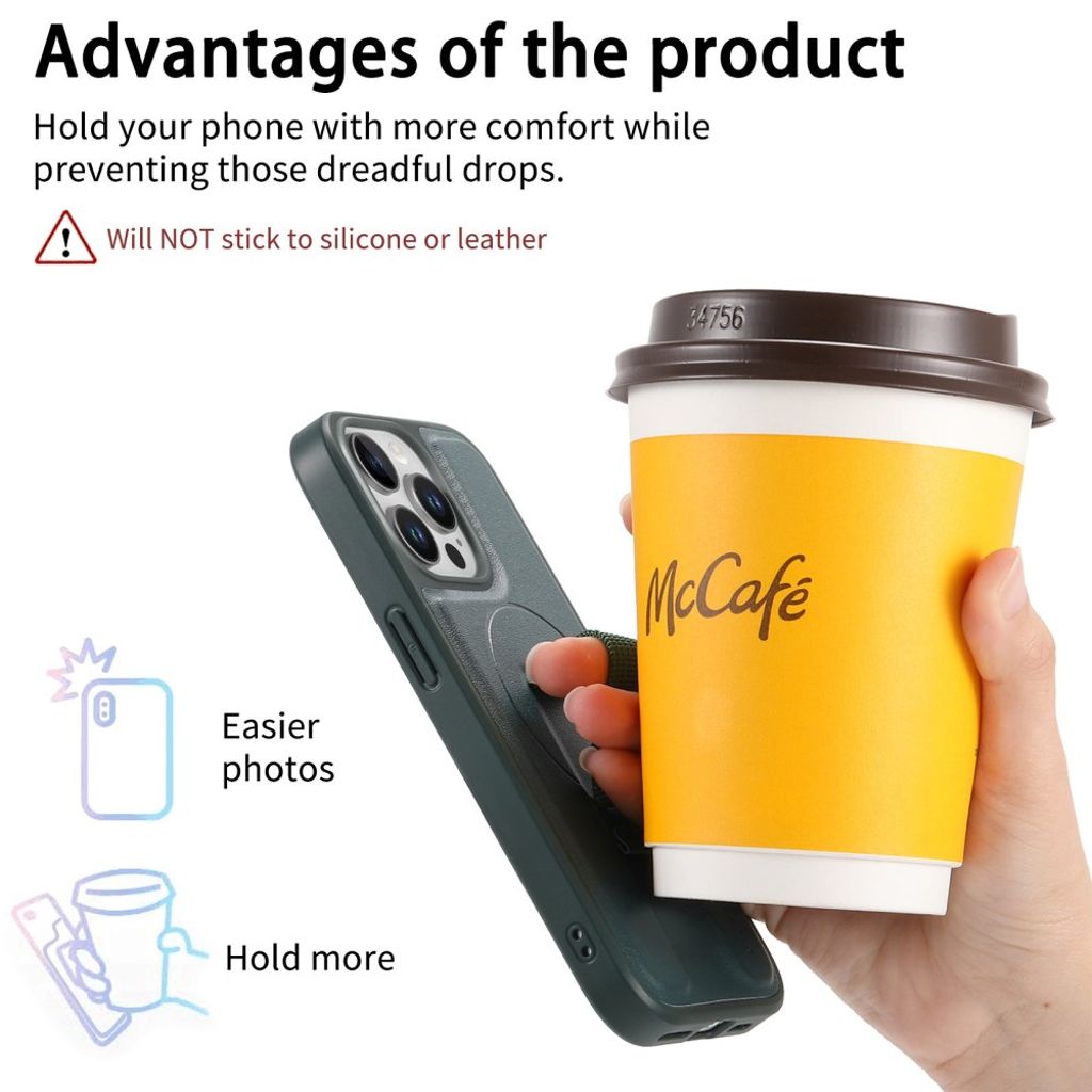 CASENEO iPhone 15 Pro Max Kuori MagSafe - Vihreä