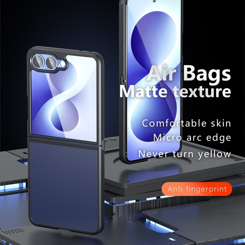 Samsung Galaxy Z Flip8 Mat Cover - Gennemsigtig sort