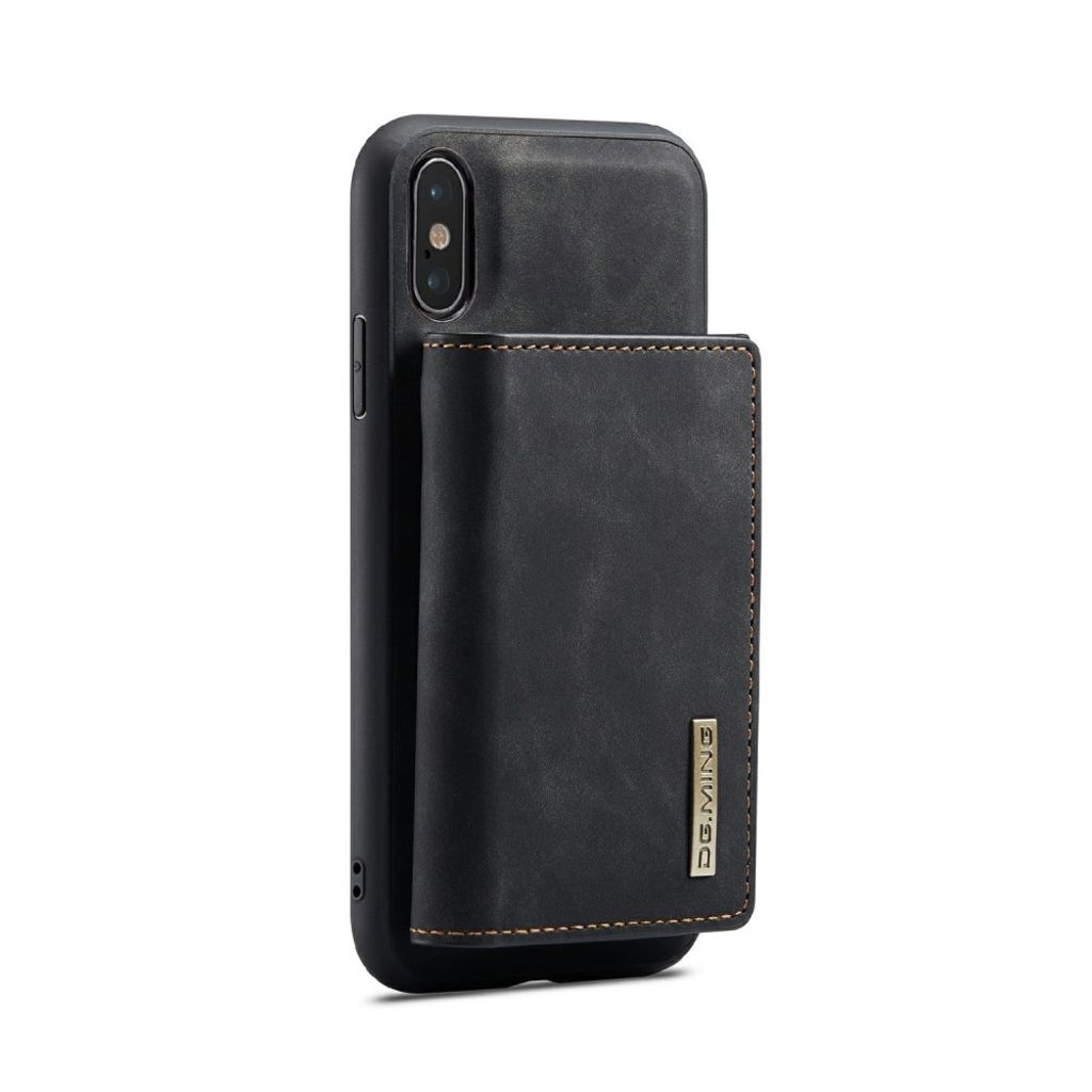 DG.MING iPhone X/XS Plånboksskal Magnetiskt Hybrid – Svart