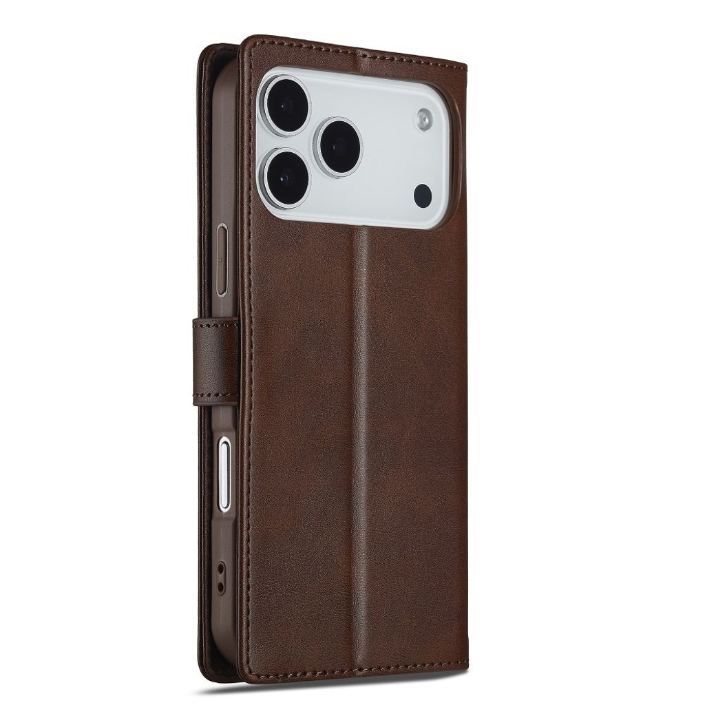 LC.IMEEKE iPhone 17 Pro Max Pungetui med Stativ - Brun