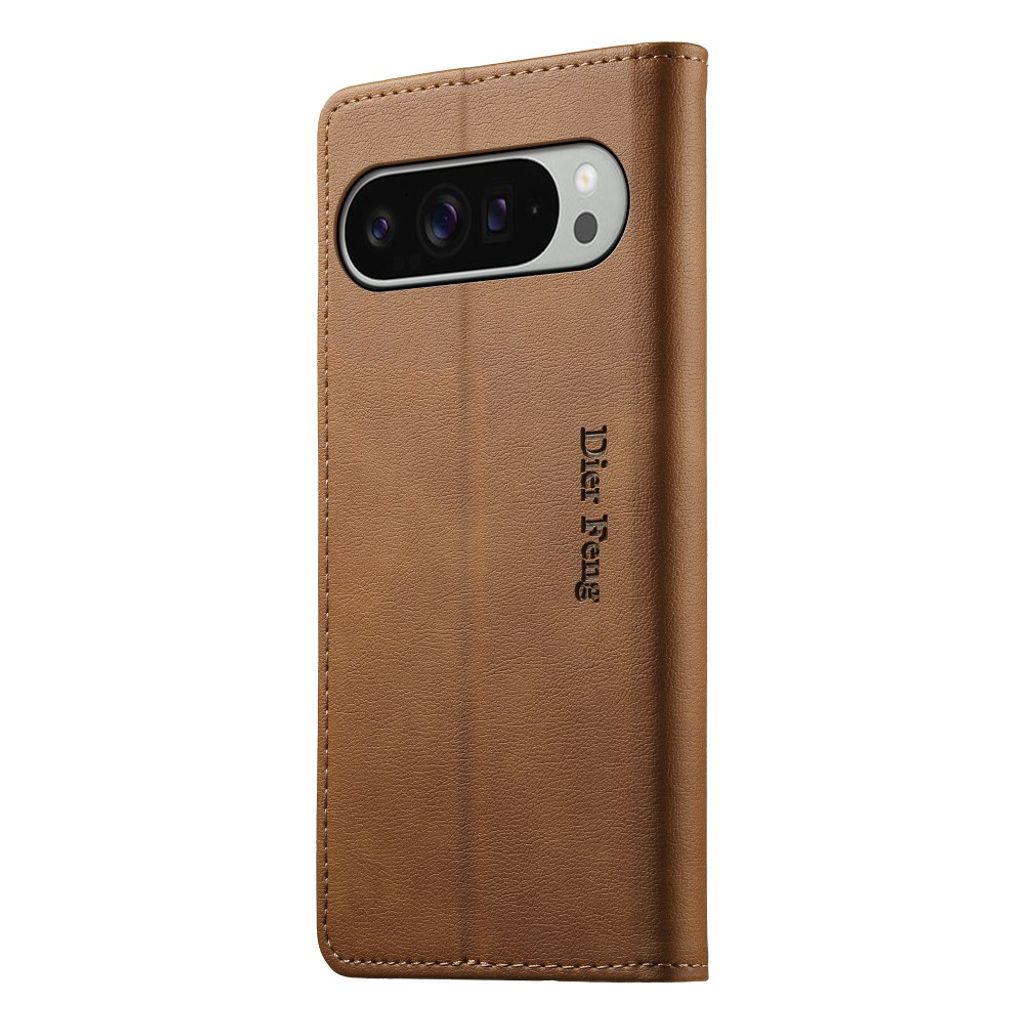 DIETFENG Google Pixel 11 Pro XL Plånboksfodral med RFID-blockering - Ljusbrun