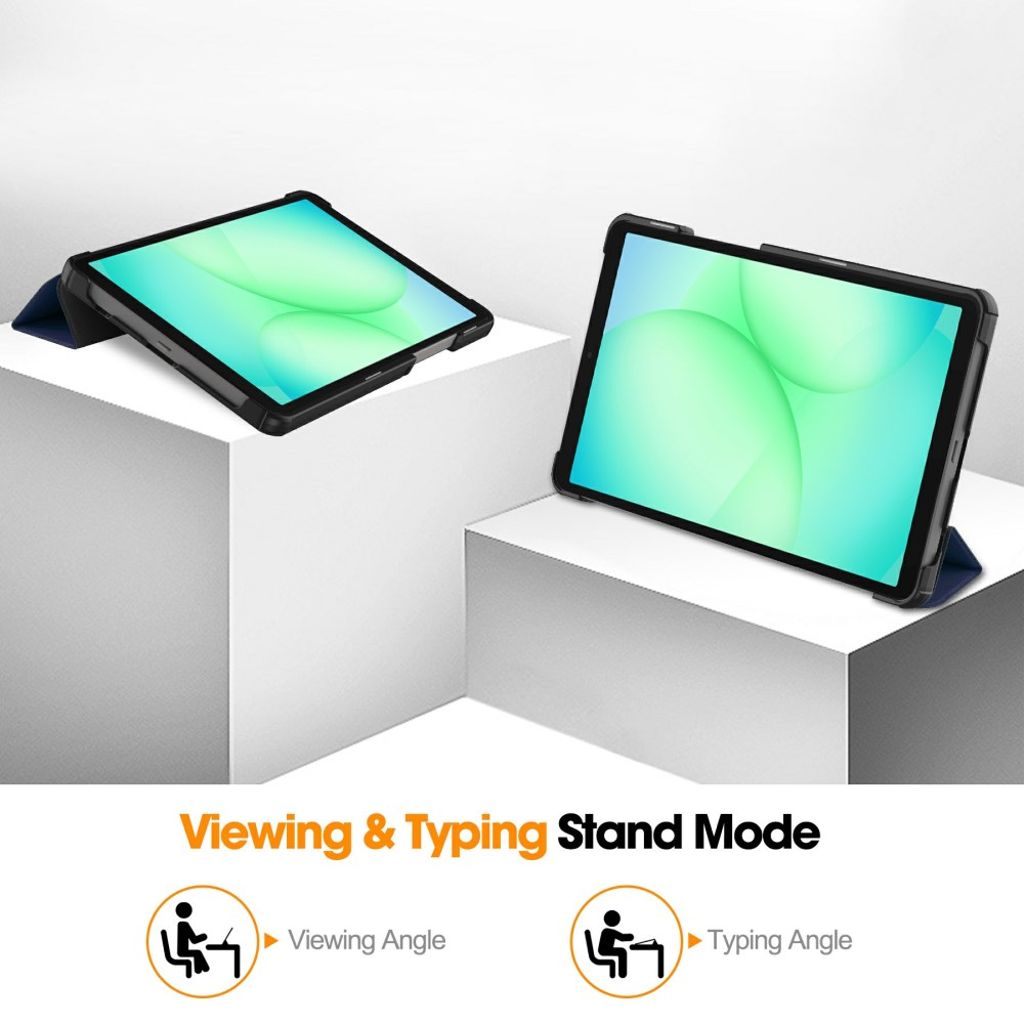 Samsung Galaxy Tab A11/A9 Fodral med Stativ – Blå