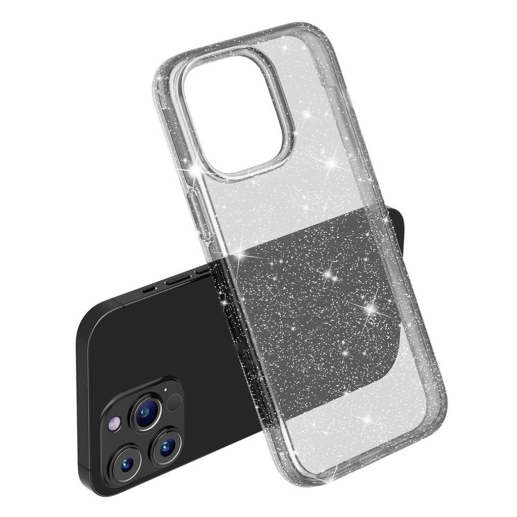 AMORUS iPhone 12 Pro Max Cover Glitter - Sort
