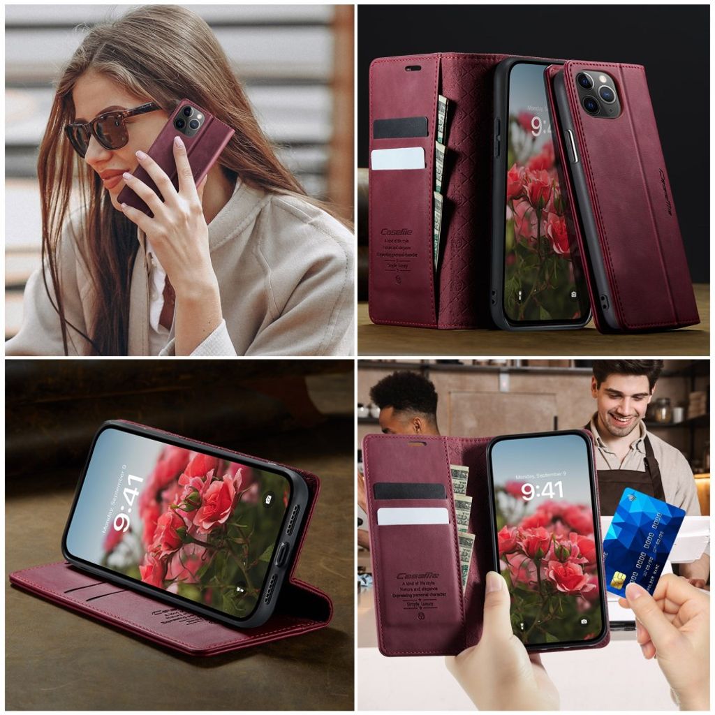 CASEME iPhone 11 Pro Kotelo Jalusta - Punainen