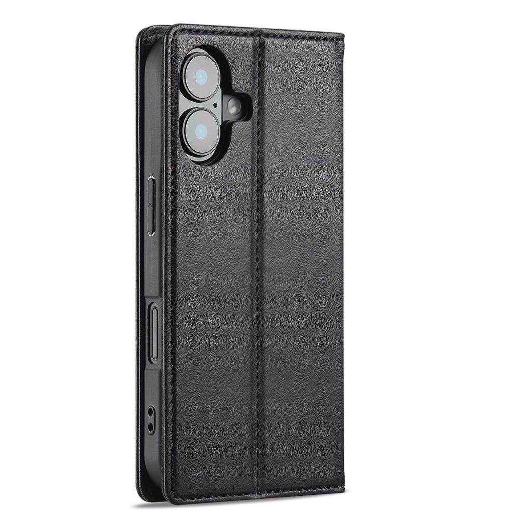 LC.IMEEKE iPhone 16 Plus Wallet Cover - Black