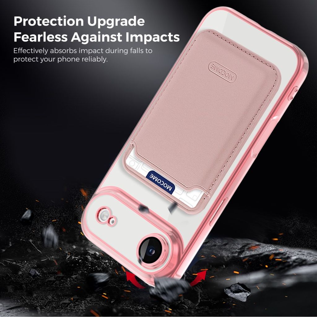 iPhone Air MagSafe Kuori irrotettava kortin haltija - Vaaleanpunainen