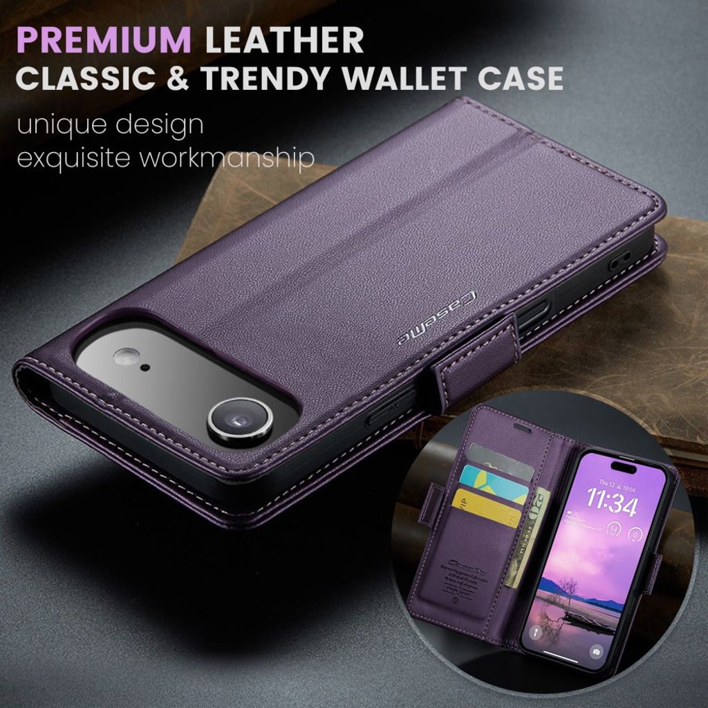 CASEME iPhone Air Etui med Kortspor - Lilla