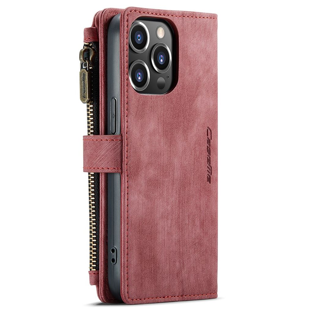 CASEME iPhone 13 Pro Lompakkokotelo Kortin haltija - Punainen