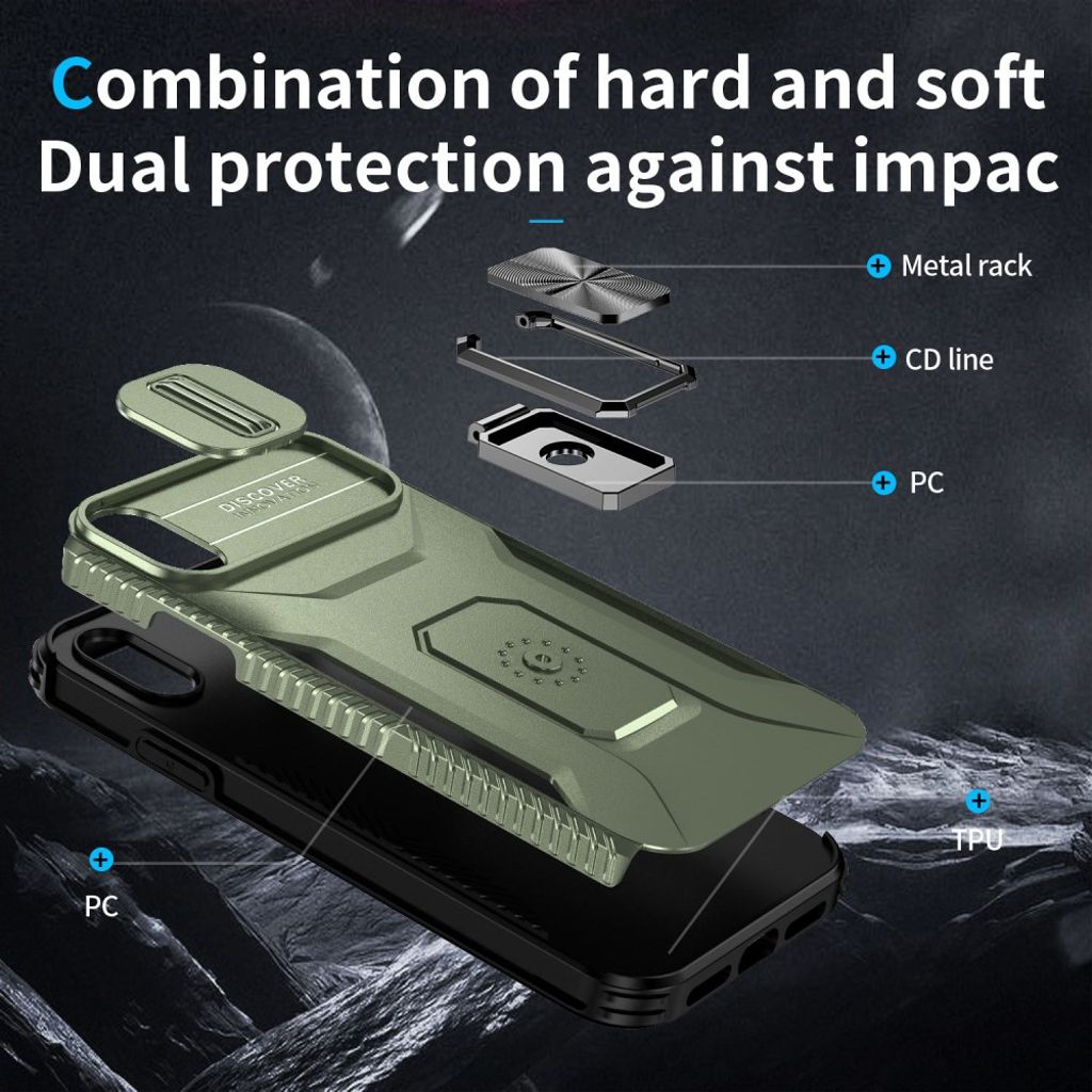 iPhone XR Skal Magnetisk Stativring - Grön