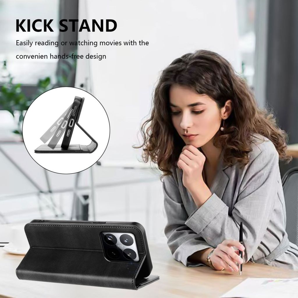 Xiaomi 15T Wallet Cover with RFID Blocking - Black