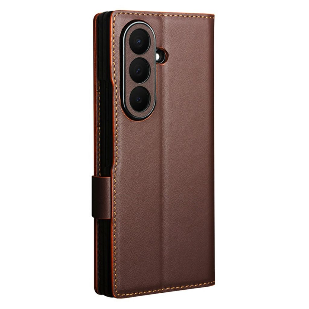 QIALINO Samsung Galaxy Z Fold8 Ultra Flip cover i ægte læder - Brun
