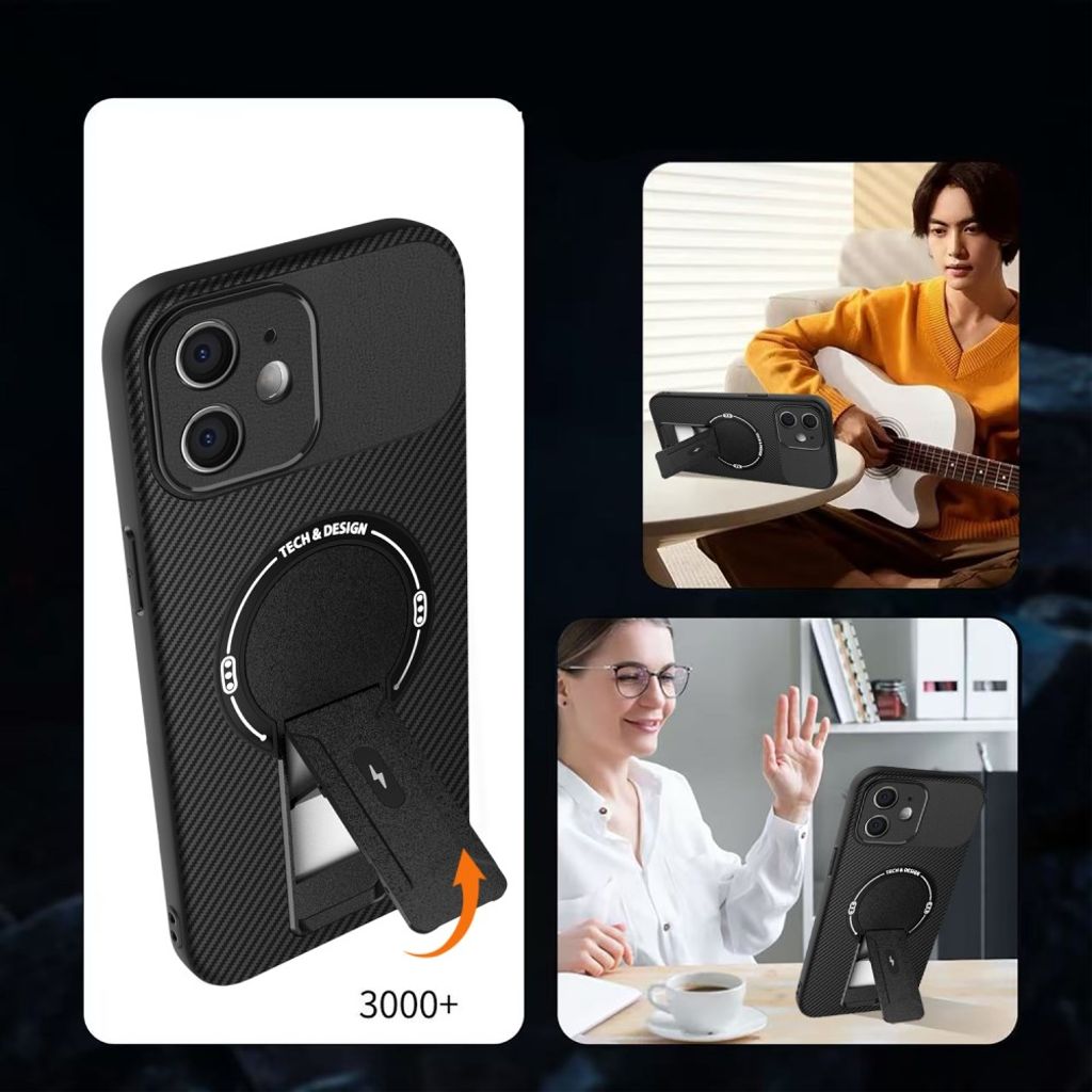 iPhone 11 Hybridcover med Stativ - Grå