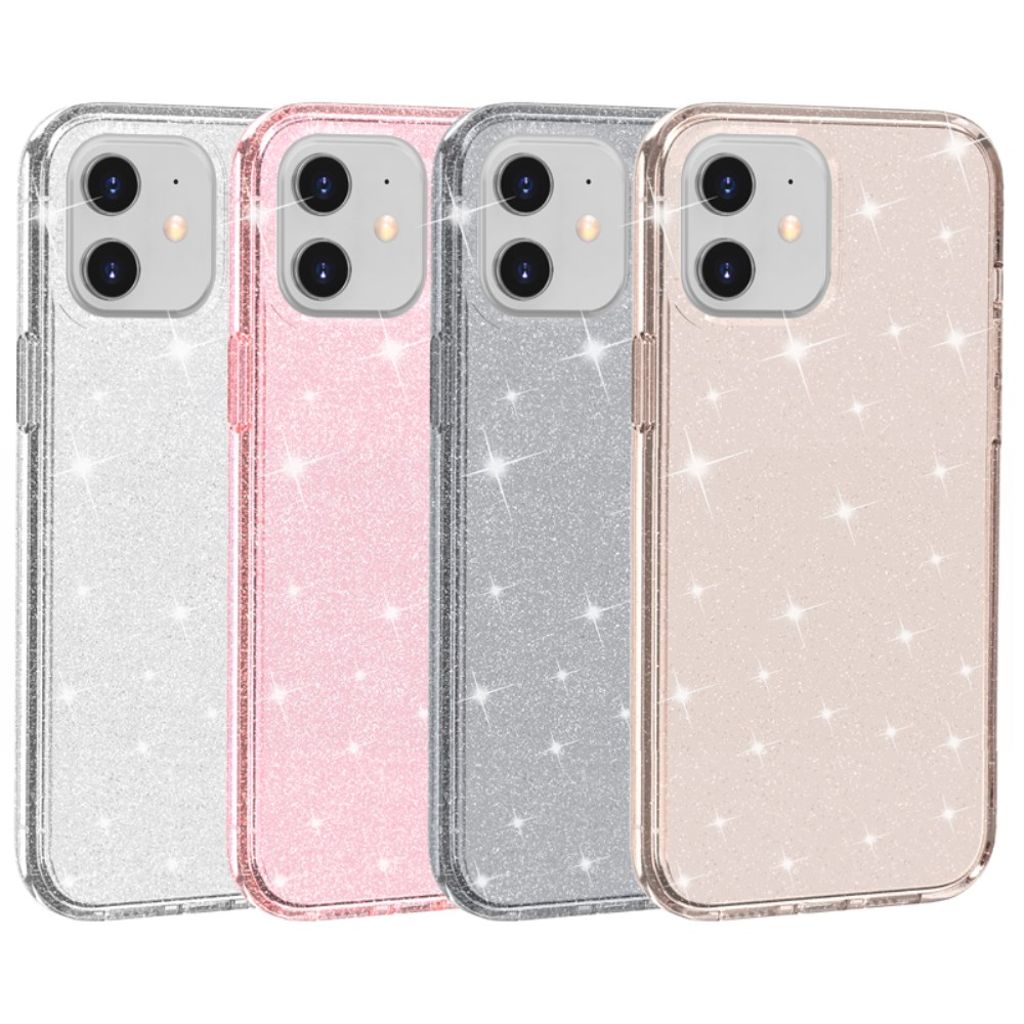 iPhone 12 Mini Case Glitter - Grey