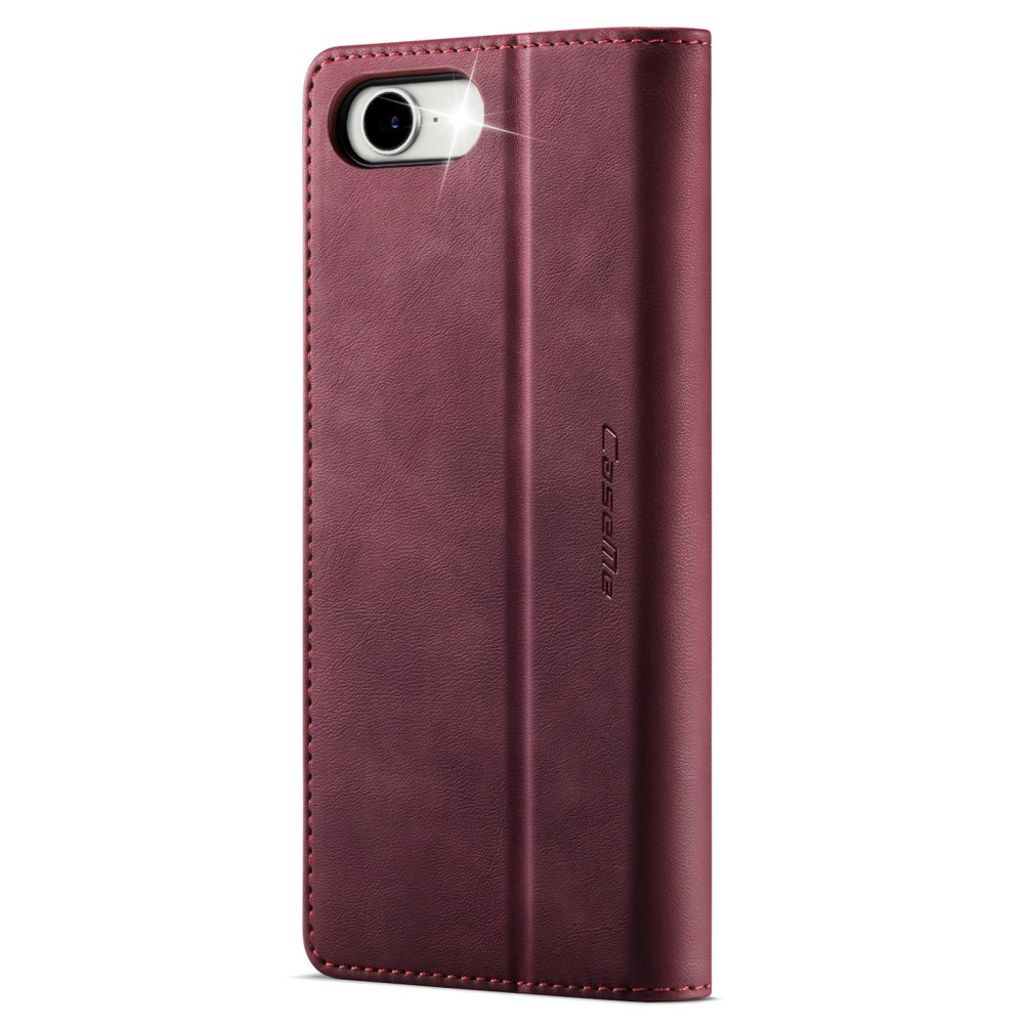 CASEME iPhone 16e Wallet Cover RFID Blocking Stand – Red