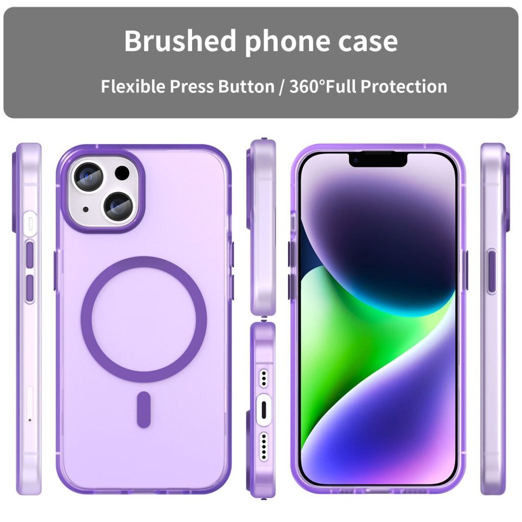 iPhone 13 Case MagSafe Compatible Drop Protection - Dark Purple