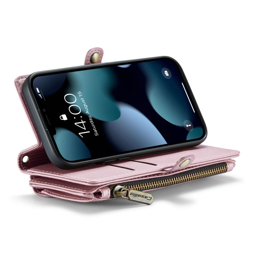 CASEME iPhone 13 Mini Plånboksfodral RFID-blockerande – Rosa