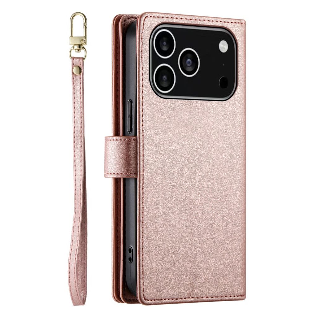 iPhone 17 Pro Lompakkokotelo Kantohihna - pinkki