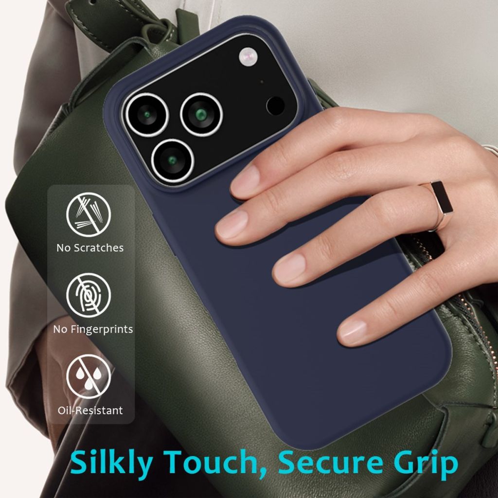 iPhone 17 Pro Max Silicone Phone Case - Dark Blue