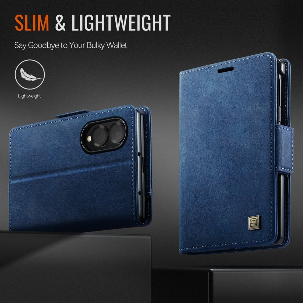 AUTSPACE Samsung Galaxy Z Fold8 Lompakkokotelo PU-nahka RFID-suojattu - Sininen