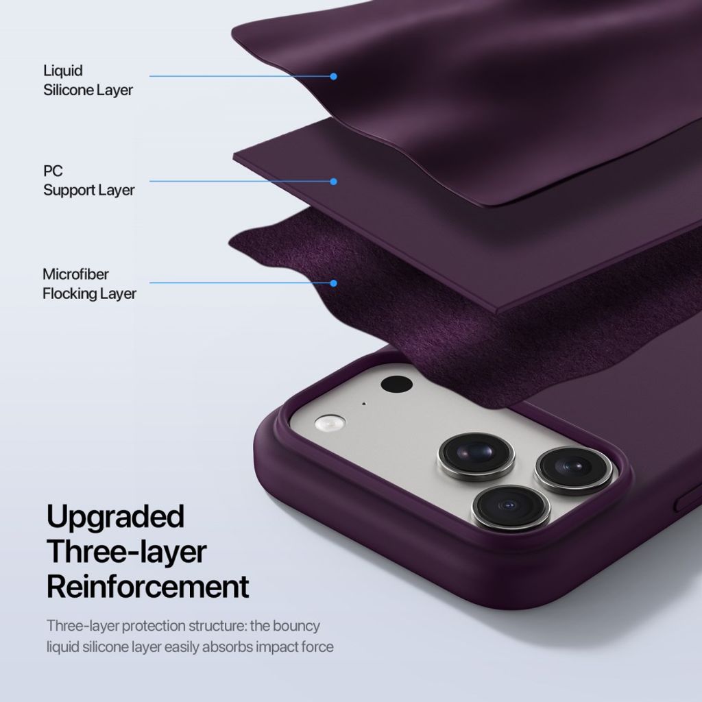 DUX DUCIS iPhone18 Pro Max/17 Pro Max Skal i Silikon - Dark Cherry
