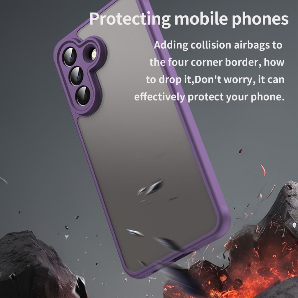 Samsung Galaxy A57 5G Deksel Frostet Gjennomsiktig - Lilla