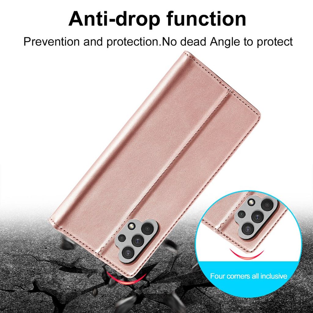 LC.IMEEKE Samsung Galaxy A32 4G Lompakkokotelo - Ruusu kultaa