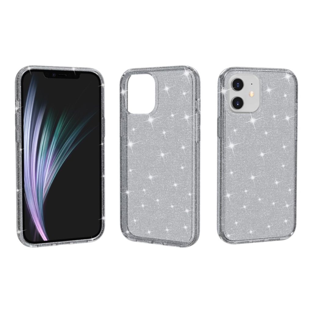 iPhone 12 Mini Case Glitter - Grey