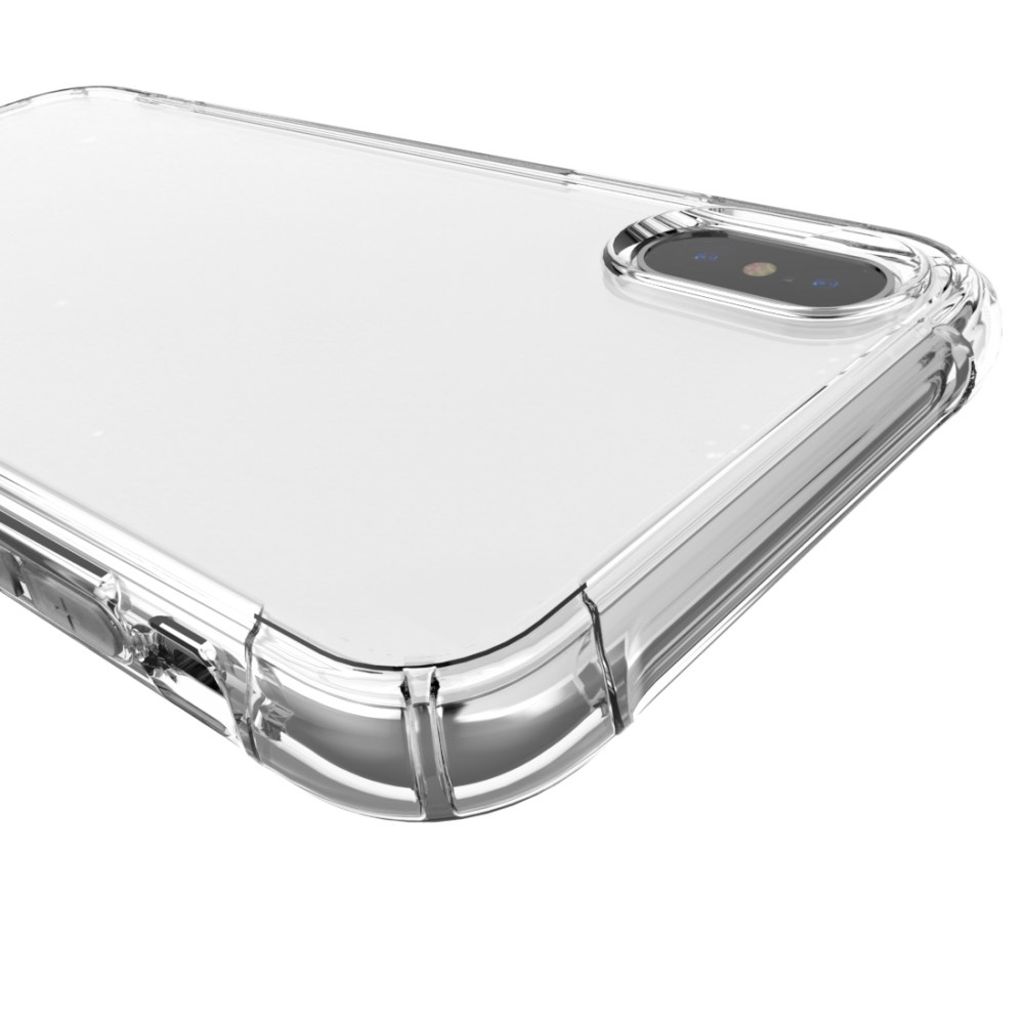iPhone X/XS Deksel Støtsikker TPU Air Cushion - Gjennomsiktig