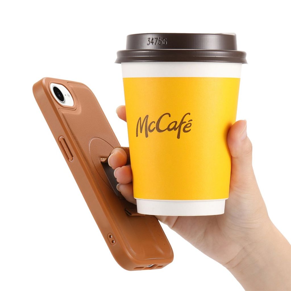 CASENEO iPhone 16e Magnetic Wallet Cover RFID Blocking – Brown