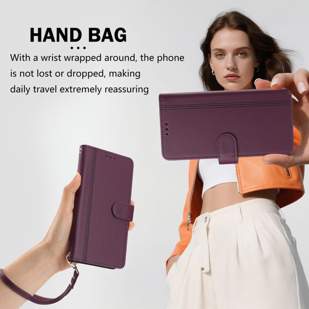 Xiaomi 17T Lompakkokotelo käsihihnalla - Violetti
