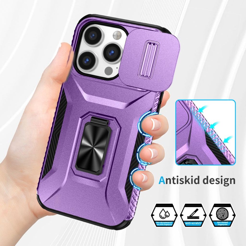 iPhone 14 Pro Cover Stativ/Kamerabeskyttelse - Lilla