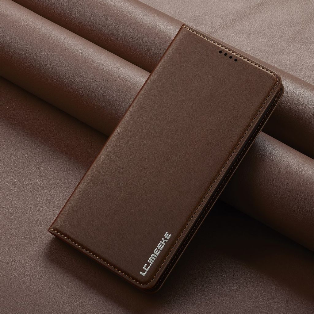 LC.IMEEKE iPhone 17 Pro Lompakkokotelo - Ruskea