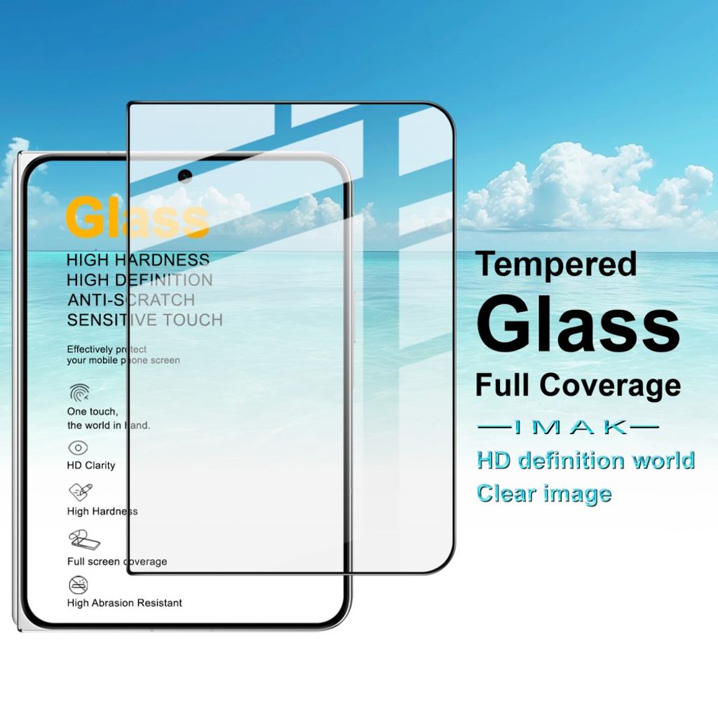 IMAK iPhone Fold -näytönsuoja karkaistusta lasista - läpinäkyvä