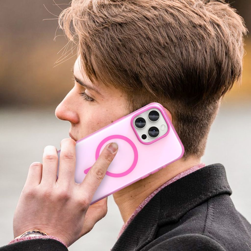 iPhone 15 Pro Max MagSafe Kuori - Vaaleanpunainen