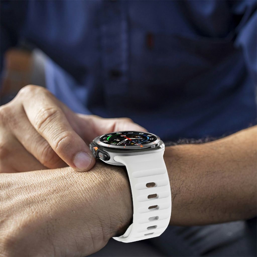 Samsung Galaxy Watch Ultra 47mm Urrem Silikone – Hvid