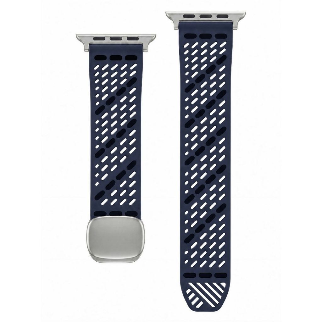 Apple Watch 42 / 41/ 40 / 38mm Klockarmband i Silikon - Svart/Grå