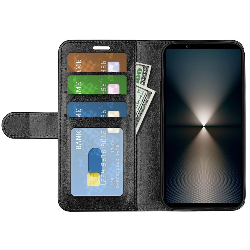 Sony Xperia 1 VII plånboksfodral med stativ – Svart